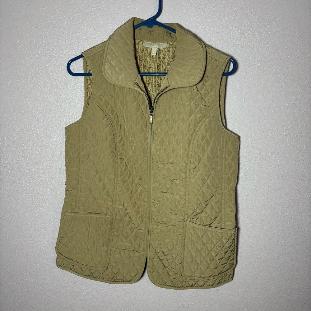 Talbots Quilted Beige Vest for Women
